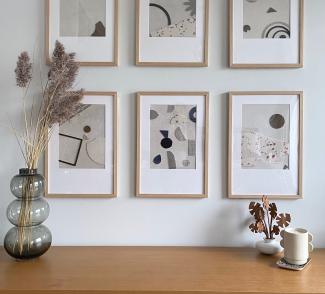 Un mur de cadre arty et épuré