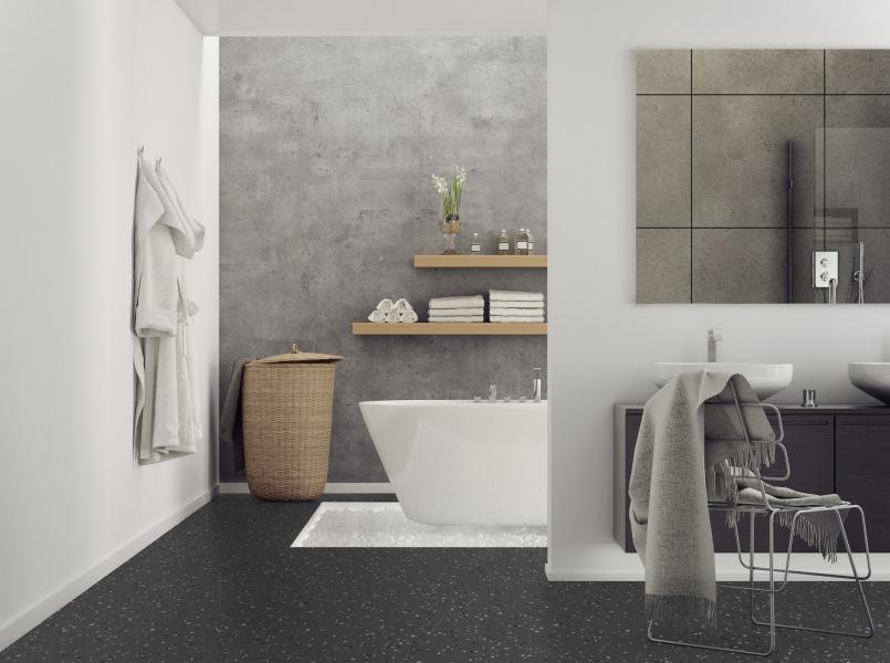 Confetti dark bathroom